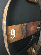 Load image into Gallery viewer, Live Edge Wine Barrel Ring and Stave Clock
