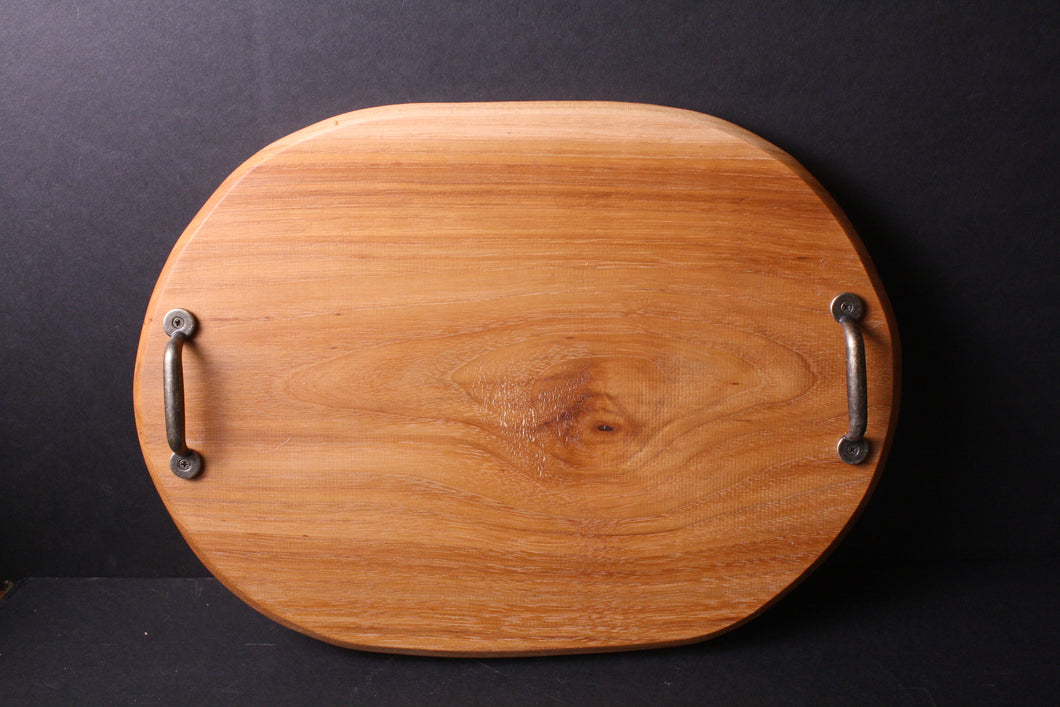 Solid Pecan Medium Serving Tray